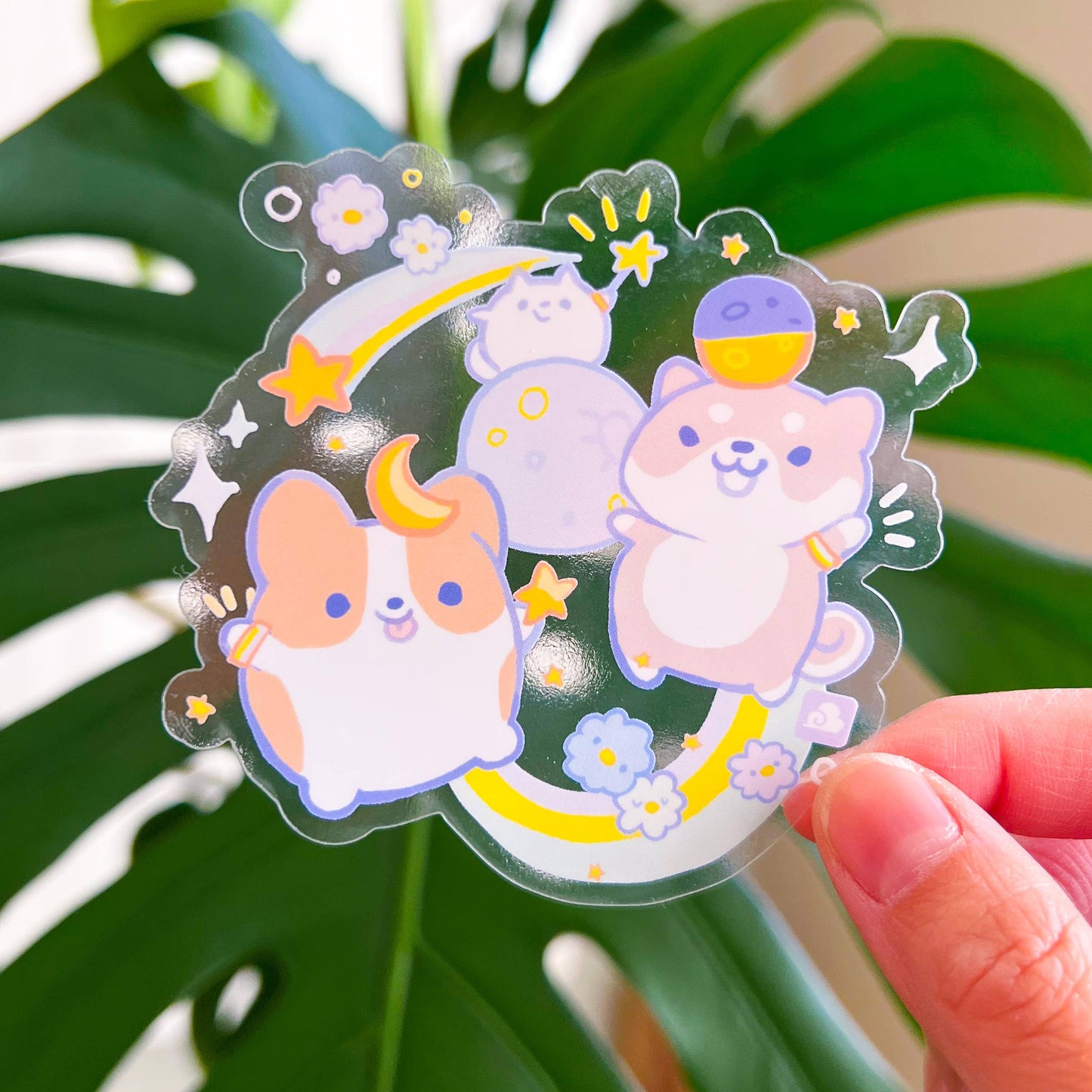 Vinyl Sticker Starlight Corgi Shiba Pom