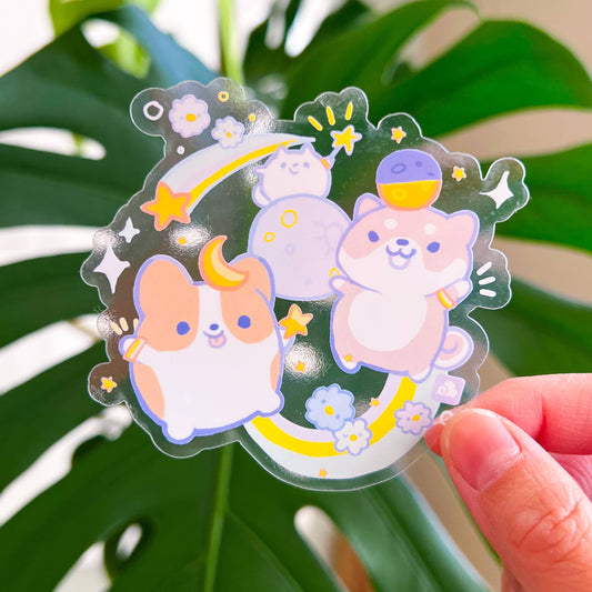 Vinyl Sticker Starlight Corgi Shiba Pom